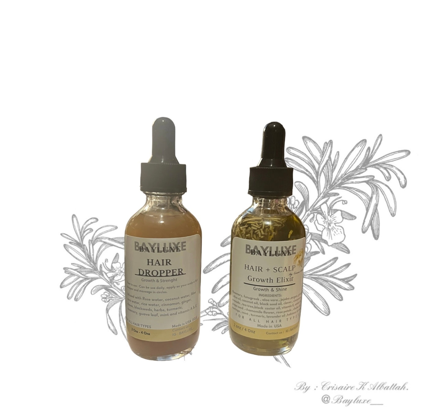 Hair Dropper + Hair Growh Oil Bundle 2 onz