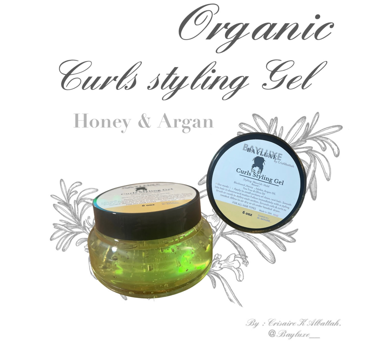 Curls styling Gel 6 onz