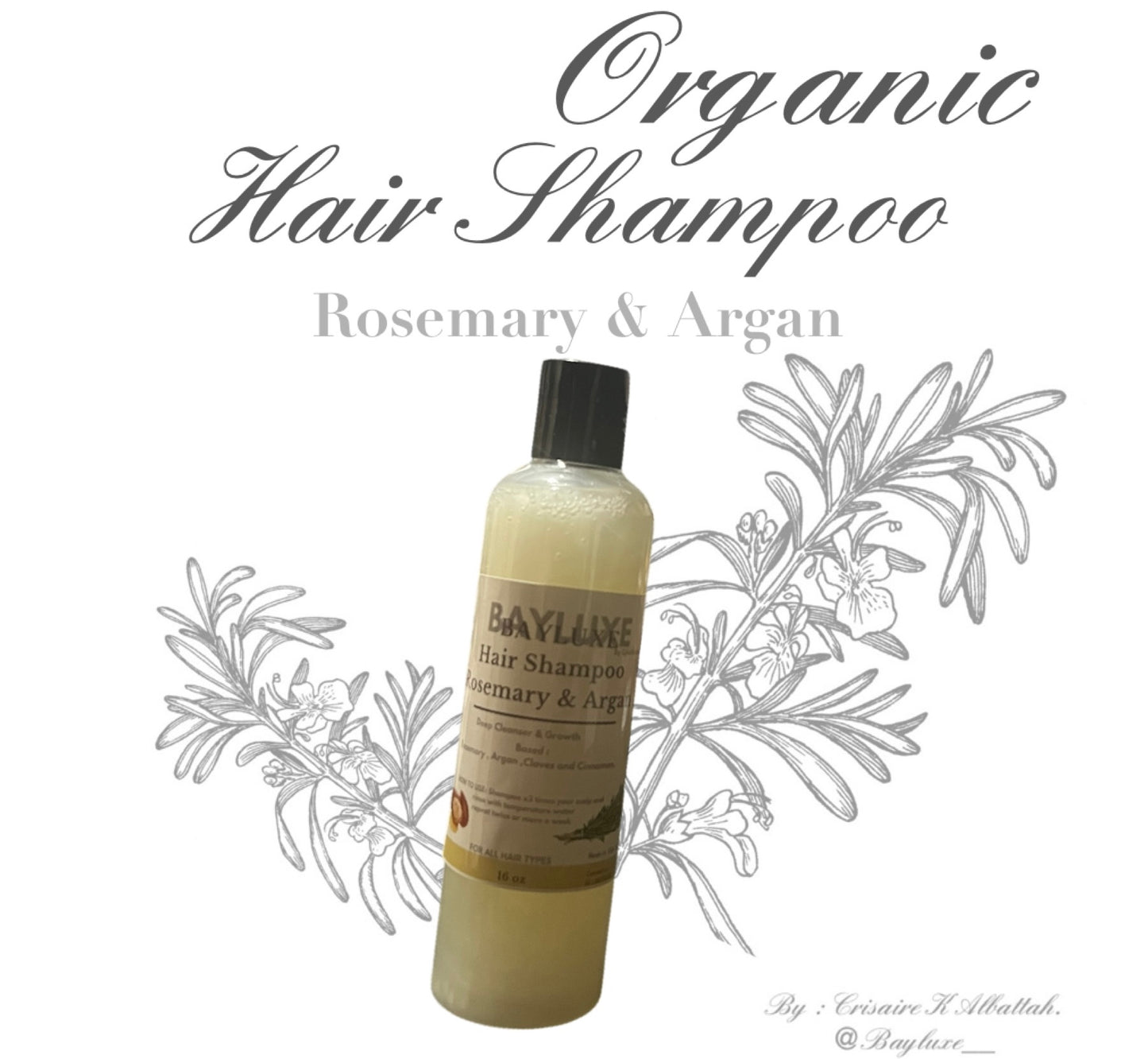 Rosemary & Argan Hair Shampoo 8 onz
