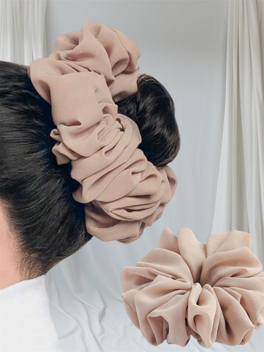 Scrunchie XL " Chiffon" camel