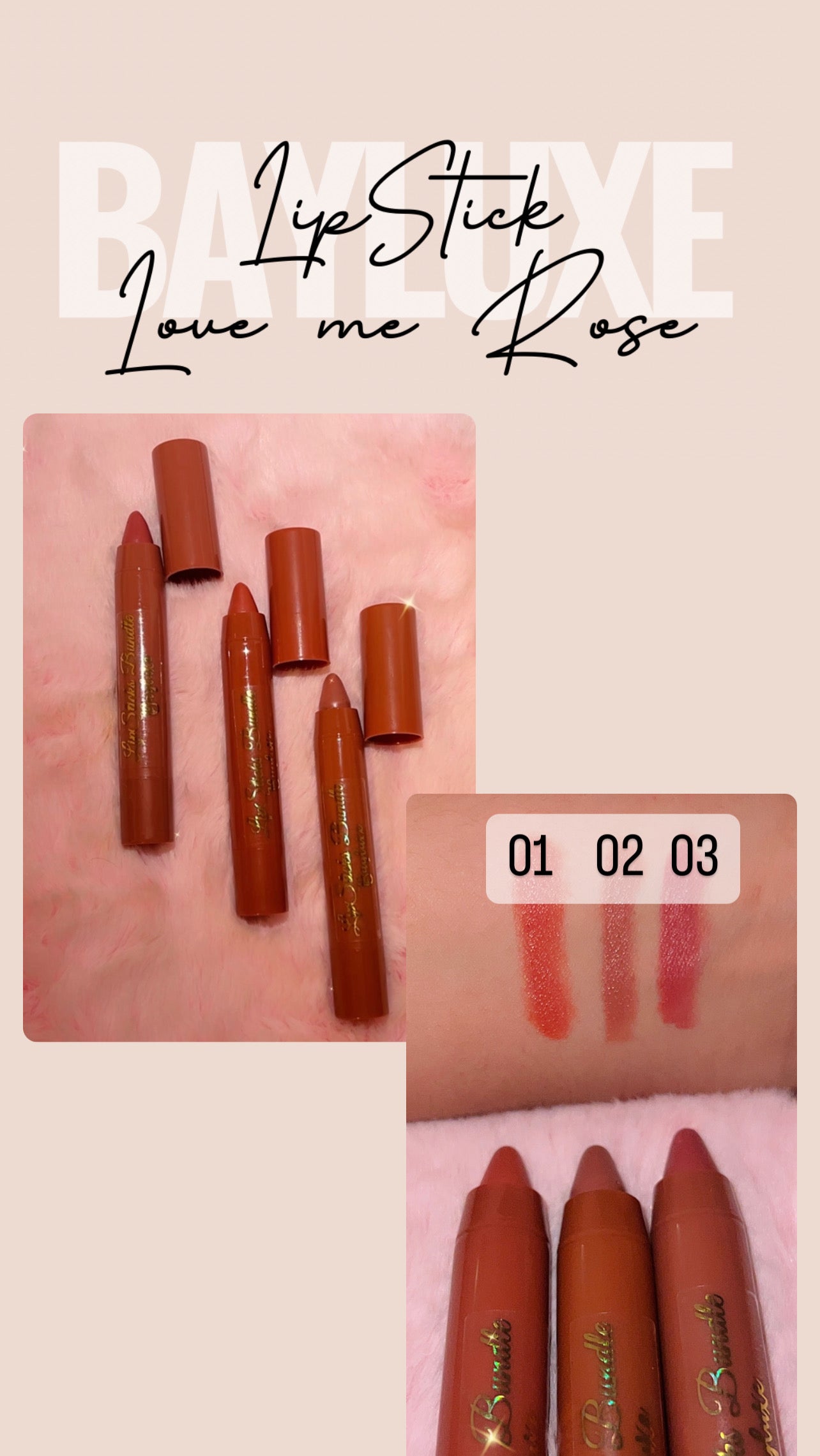 Lipstick love me Rose bundle