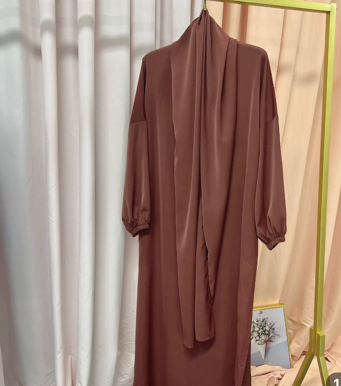 loose Abaya with attached hijab