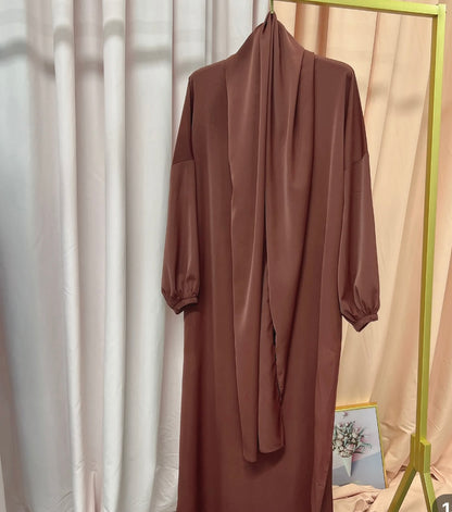 loose Abaya with attached hijab